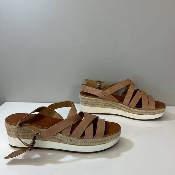 Lucky Brand Jokepa Brown Platform Wedge Espadrille Sandals Size 10 - Picture 2 of 16